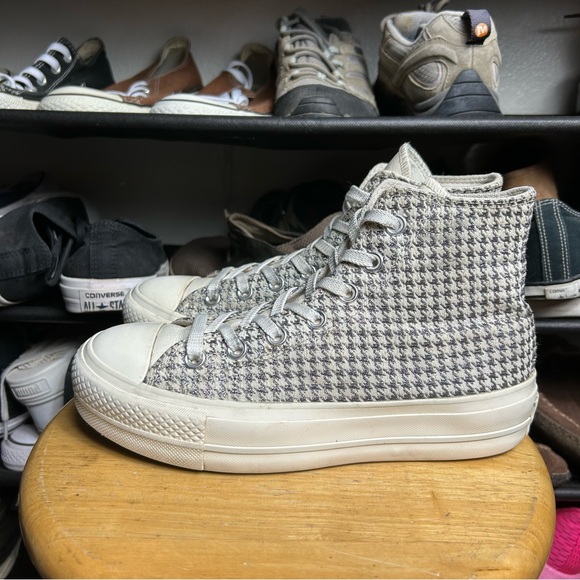 Converse ctas hi white silver lift platform chevron - Picture 4 of 7